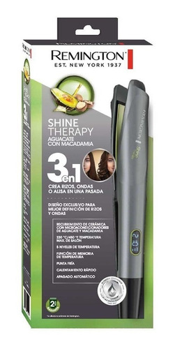 Imagen 2 de 8 de Planchita De Pelo Remington Shine Therapy 3 En 1 S16a Gris