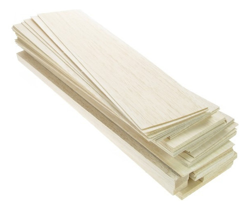 Madera Balsa Plancha 1mm X5u Arquitectura Maquetas Aeromod