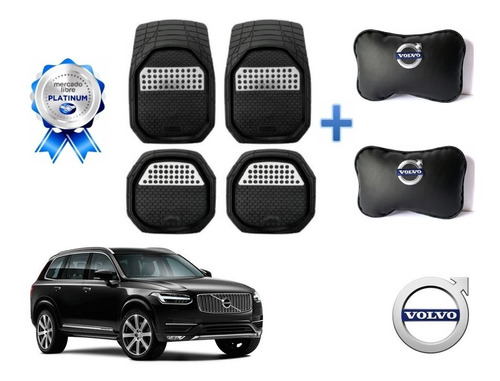 Tapetes Carbon 3d + Par Cojines Volvo Xc90 2015 A 2020