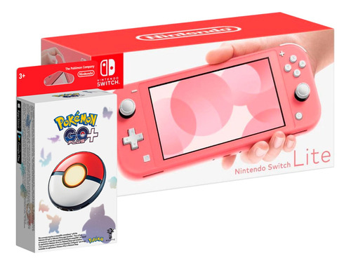 Nintendo Switch Lite Más Pokemon Go+ Color Rosa