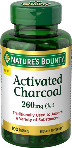 Carbón Vegetal Activado De 260 Mg Nature's Bounty 100
