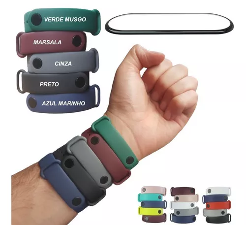 Relógio Xiaomi Mi Band 8 Original + 3 Pulseira 3 Película 3d