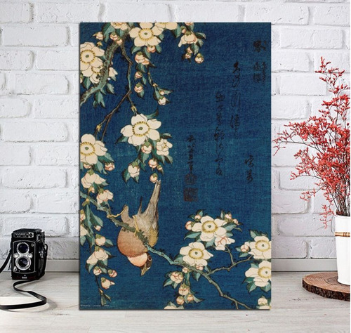 Vinilo Decorativo 20x30cm Hokusai Cherry Blossoms Ave