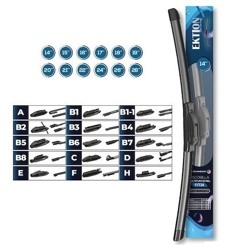 Escobilla Fit Universal Multifuncional 18  - Curva Goma 