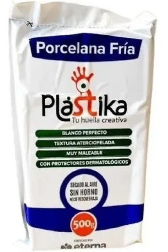 Porcelana Fria Marca Eterna Plastika 500grs Microcentro