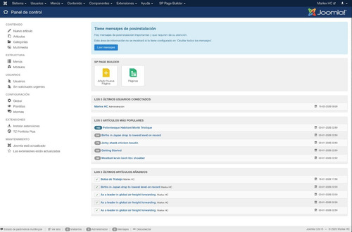 Plantilla Template Web Completa Portafolio Joomla Quickstart