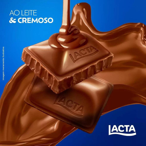 Chocolate Ao Leite Lacta Kit 5 Barras De 80g