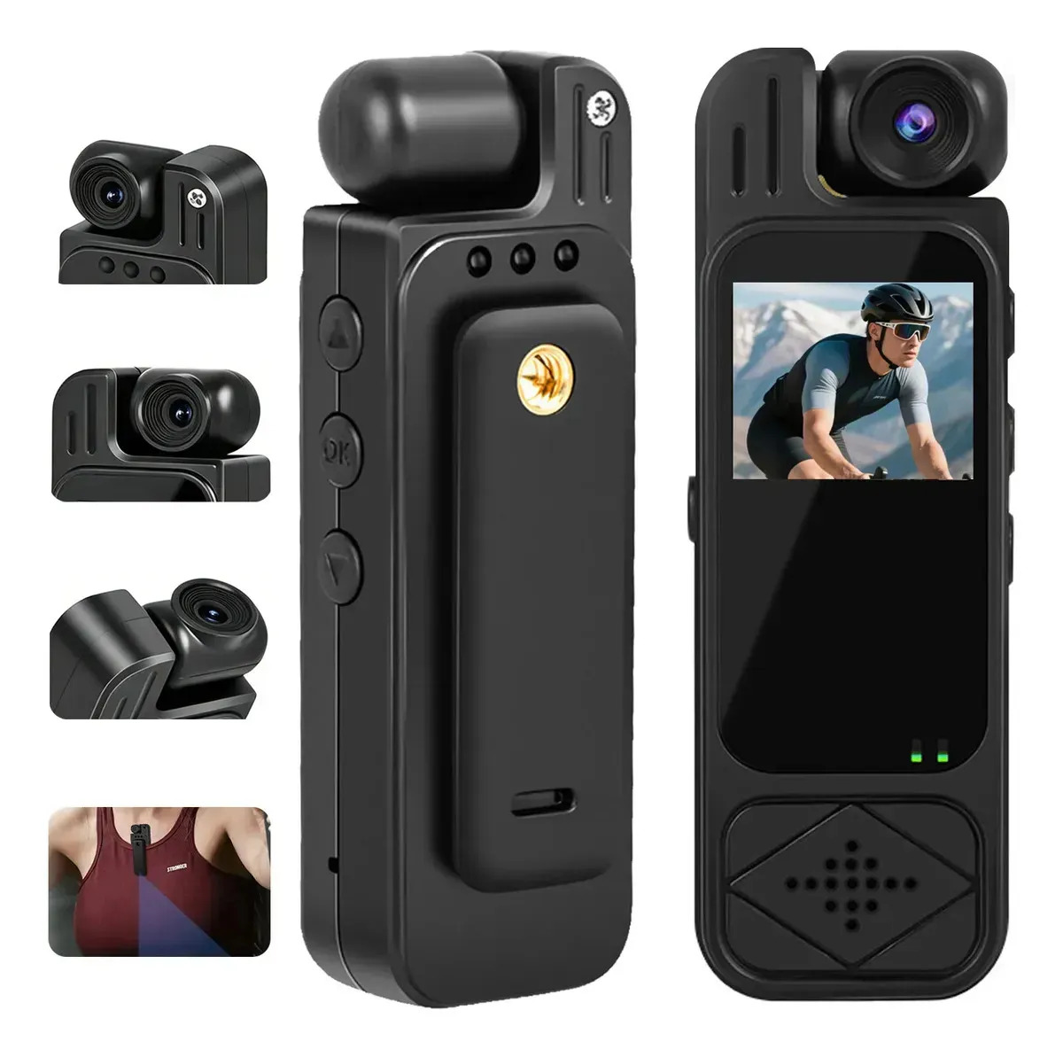 Câmera De Ação SPOETRY Y9W Full HD Com Visão Noturna e Lente 180°