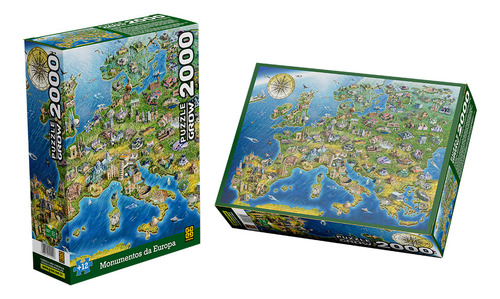 Puzzle Grow Monumentos Da Europa 2000 Peças