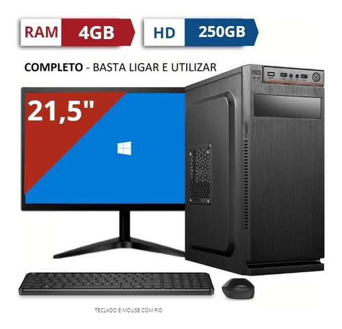 Pc Core I5 Ram 4gb Hd250gb Win10 Com Monitor Novo E Barato