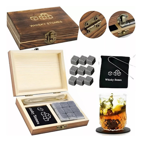 Cubos De Hielo Reutilizables Whisky Stone Cubo Piedra Regalo