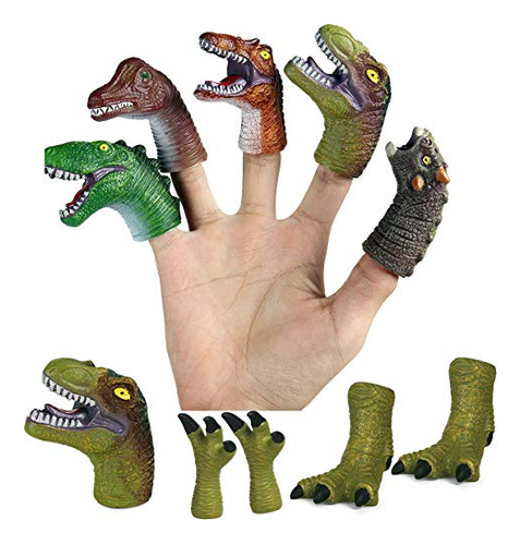 Marionetas De Dedos De Dinosaurios 10 Piezas De Baño Bc8kt