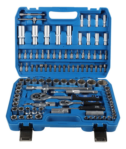 Kit De Herramientas Combinadas Top Helper 108 Pzas Azul