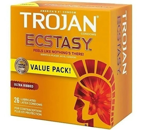 Condones Trojan Ultra Ecstasy  26pzas Placer Maximo Original