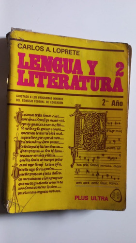 Lengua Y Literatura 2 Loprete Plus Ultra 1985