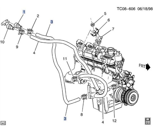 Manguera Calefaccion Entrada Cadillac Escalade V8 6.0l 2005