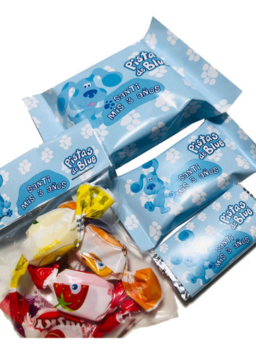 Golosinas Personalizadas X 25 Candy Bar Pistas De Blue