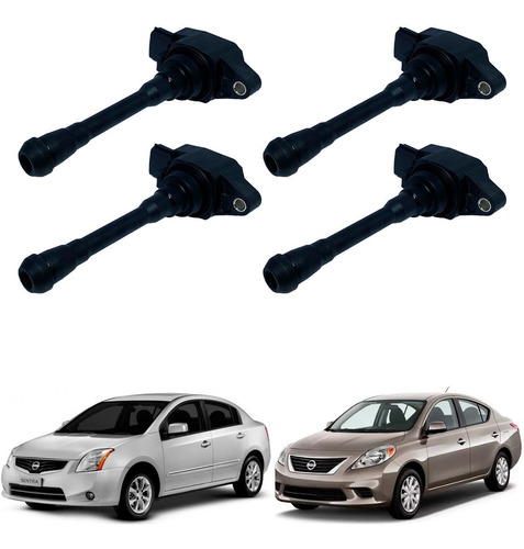 Kit Bobina De Ignição Tiida Versa Livina Sentra 2.0 Flex  