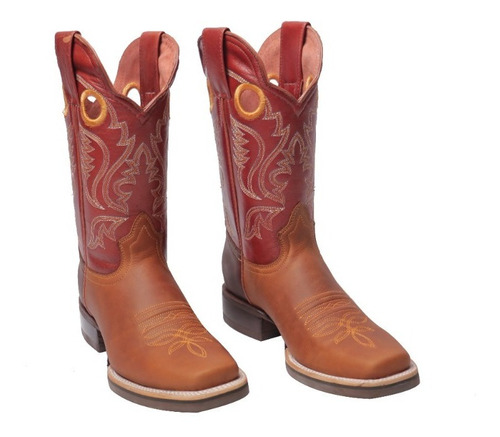 Bota Vaquera Hombre Estilo Rodeo Piel Crazy Jar960