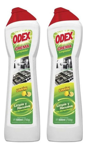 Odex Limpiador Cremoso Limpia Y Renueva Limon 500ml Pack X2