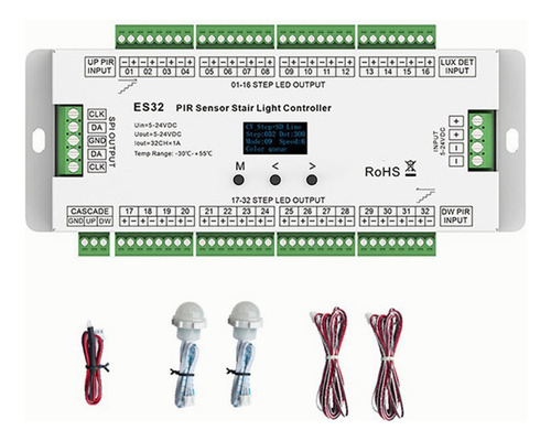 Controlador De Luz De Escalera Con Sensor Pir Es32 De 32 Can