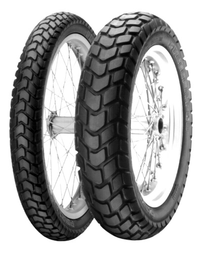 Par Pneu 90/90-19 + 110/90-17 Mt60 Pirelli Uso Com Câmara
