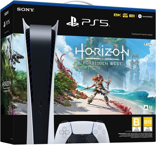 Bundle Consola Sony Playstation Ps5 + Horizon Forbidden Color Blanco/Negro