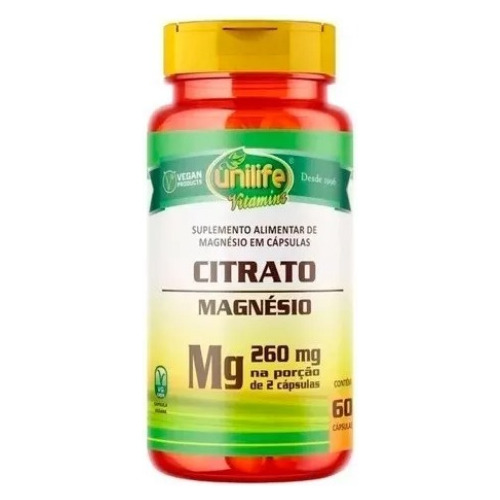 Citrato De Magnesio Unilife 60 Capsulas