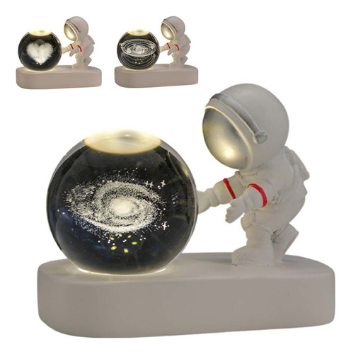 Luz Nocturna Creative Crystal Ball Astronaut 360