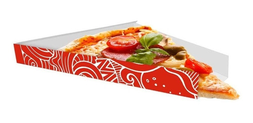 Caixinha Suporte Embalagem Para Fatia De Pizza Vermelho 200u