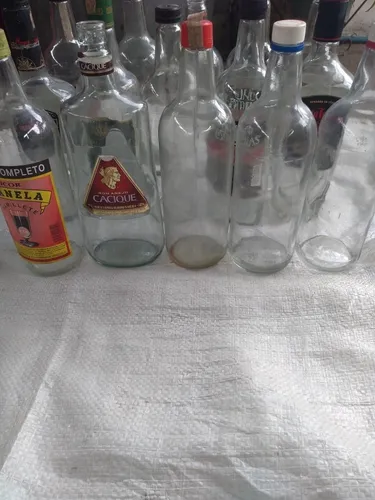 Botellas De Vidrio 1 Litro. (Usado)