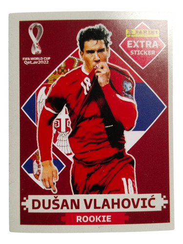 Lámina Dusan Vlahovic Base Extra Legend Panini Qatar 2022