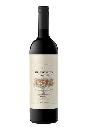 El Esteco Old Vines 1946 Malbec Vino Valle De Cafayate Salta