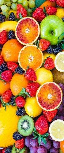Adesivo Envelopar Geladeira Frutas Tropicais Verão Exclusivo