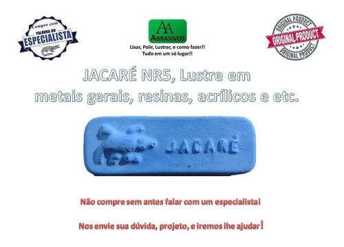 Pasta Polir E Dar Brilho Metais Resinas Cor Azul Jacaré Mini