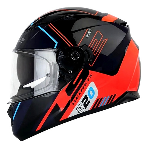 Casco Moto Ls2 Ff320 Stream Evo Sche Negro Rojo