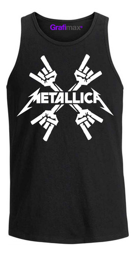 Polera Musculosa Sin Manga Metallica Gym Grafimax