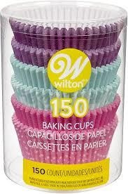Wilton Capacillos Cupcakes Morados Y Aqua 150 Pzas