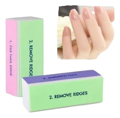 Lima De Uñas 4 Pasos Pulidora Set De 2 Unds