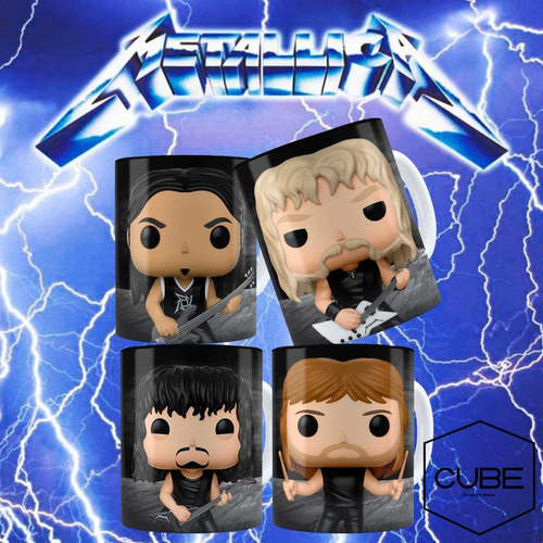 Colección De Tazas Metallica Funkos (4 Tazas)