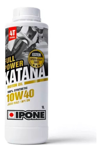 Aceite Moto 4t Katana 10w40 100% Sintetico Ipone 1l