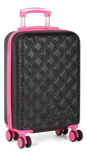 Mala De Bordo Barbie Pink / Preta - Luxcel Cor Preto