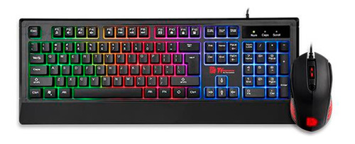 Kit Gamer Teclado Español Y Mouse 3200dpi Elite Rgb Pcreg