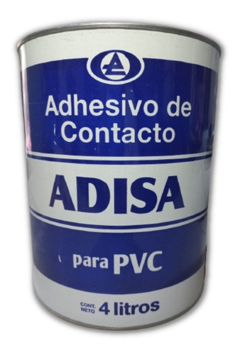 Adhesivo De Contacto Pvc Adisa X 4lts.
