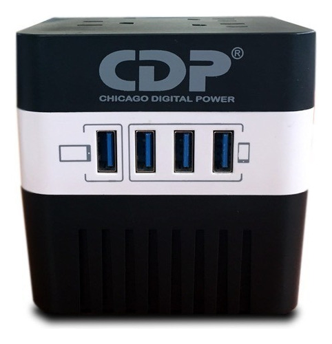 Regulador Cdp 600va / 300w, 4 Contactos, 4 Puertos Usb