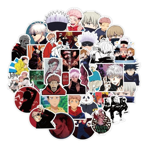 Maravilloso Set De 50 Stickers De Jujutsu Kaisen