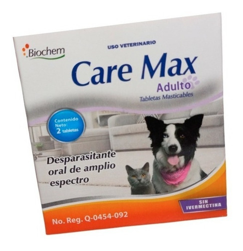 Desparasitante Care Max Amplio Espectro Adulto Perro/gato 2t