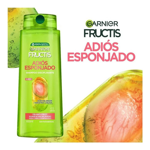 Shampoo Disciplinante Garnier Fructis Adios Esponjado - 1 Pz