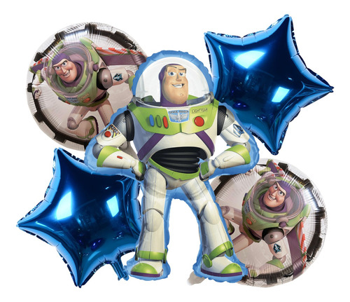Kit 5 Globos Buzz Lightyear Toy Story