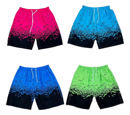 12 Bermuda Short Playero Caballero Colores